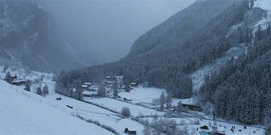 Schnee und Regen in Österreich