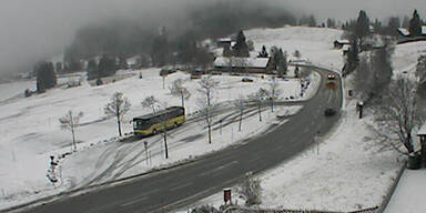 Schnee-Crash: Bus stürzt ab