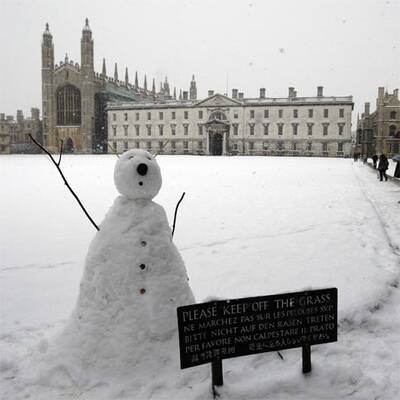 London versinkt im Schnee