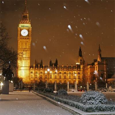 London versinkt im Schnee