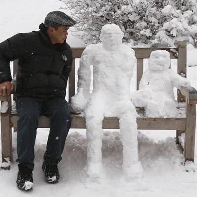 London versinkt im Schnee