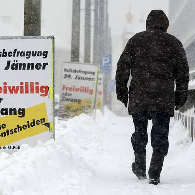 Wintereinbruch in Österreich