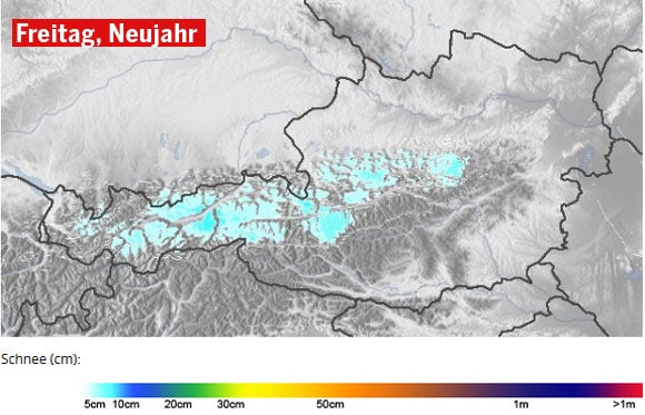 Wo & wann es wie viel schneit