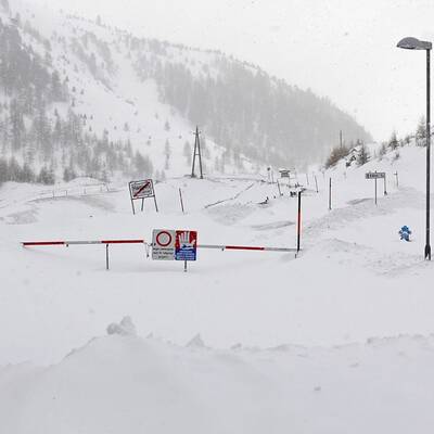 Schneesturm über Österreich