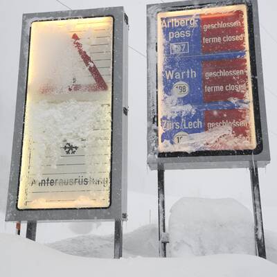 Schneesturm über Österreich