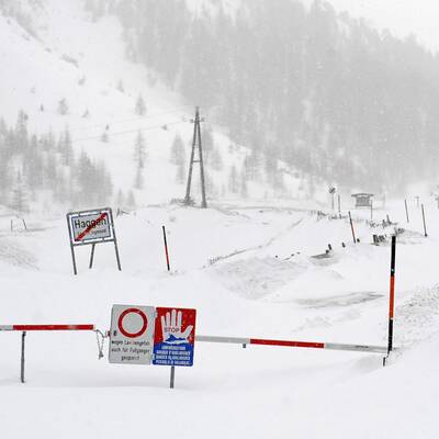 Schneesturm über Österreich