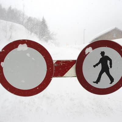 Schneesturm über Österreich