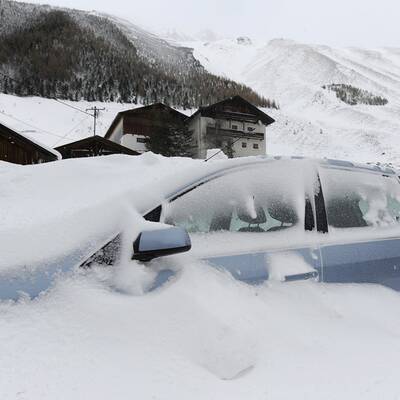 Schneesturm über Österreich
