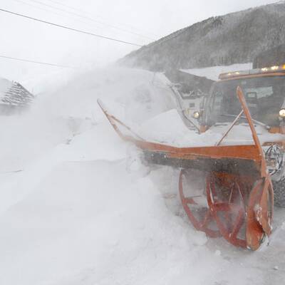 Schneesturm über Österreich
