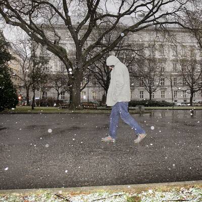 Erster Schnee in Wien