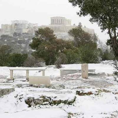 Griechenland versinkt im Schnee