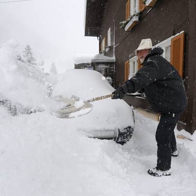 Schneesturm über Österreich
