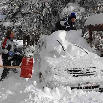 Griechenland versinkt im Schnee