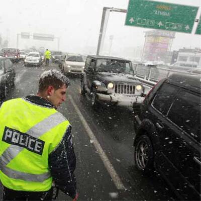 Griechenland versinkt im Schnee