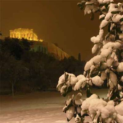 Griechenland versinkt im Schnee