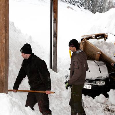Schneesturm über Österreich