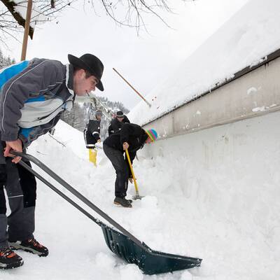 Schneesturm über Österreich