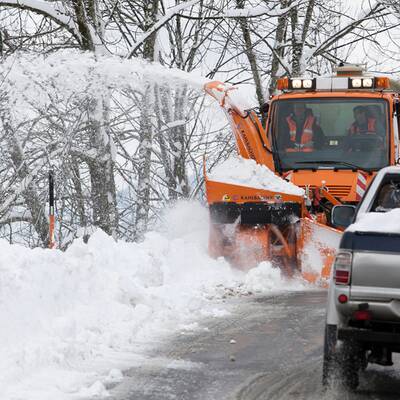 Schneesturm über Österreich