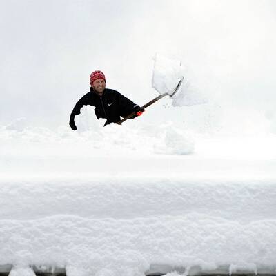 Schneesturm über Österreich