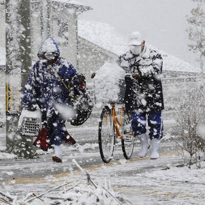 Eiseskälte im Katastrophengebiet