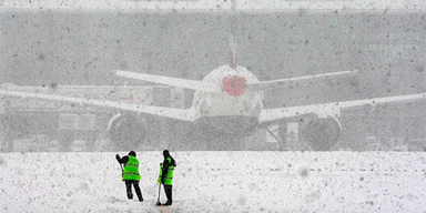 Schneechaos in Europa: Airports dicht