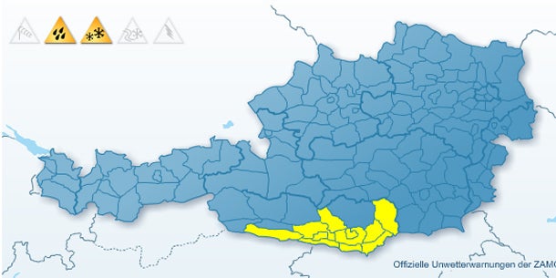 Schnee ist im Anmarsch