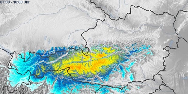 Wintereinbruch in Österreich