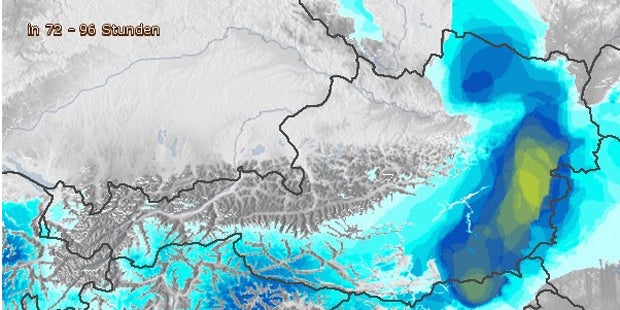Wo es am stärksten schneien wird