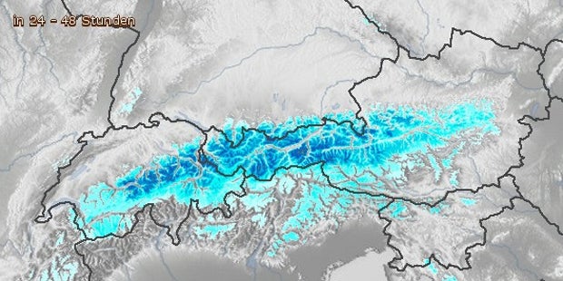 Schneefall eine Woche vor Weihnachten