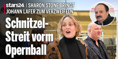 Schnitzel-Streit vorm Opernball: Sharon Stone bringt Johann Lafer zum Verzweifeln