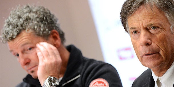 ÖSV-Präsiden Peter Schröcksnadel (L.) und Herren-Chefcoach Mathias Berthold