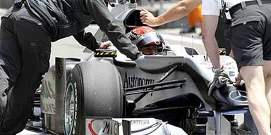 Schumi fuhr mit Schrott-Mercedes