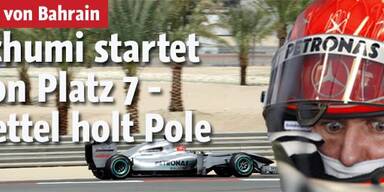 Schumi startet von Platz 7, Pole an Vettel