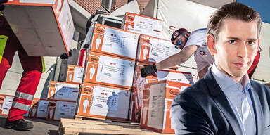 Kurz holt 130 Tonnen Schutzkleidung