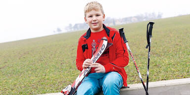 Jan verlor ein Bein:  Wieder  auf Skiern