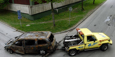 Krawalle in Stockholms Vororten