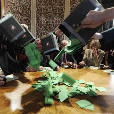 Blochers Abwahl im Schweizer Bundesrat
