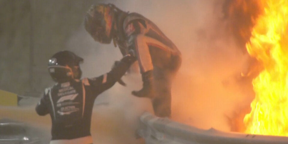 Advent-Wunder: Grosjean überlebt 26 Sekunden in Feuer-Hölle