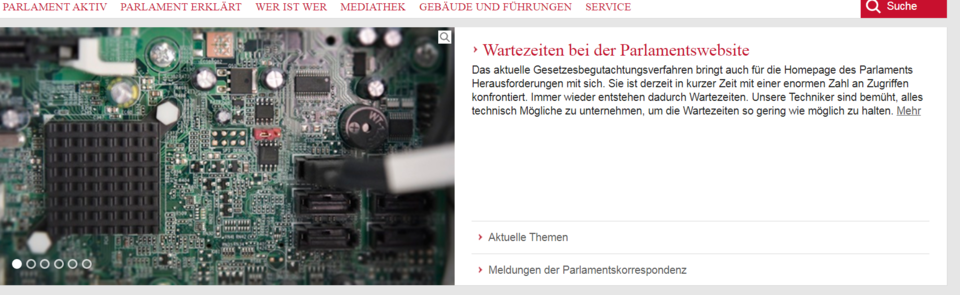 Zu viele Stellungnahmen zum Freitesten - Server zusammengebrochen