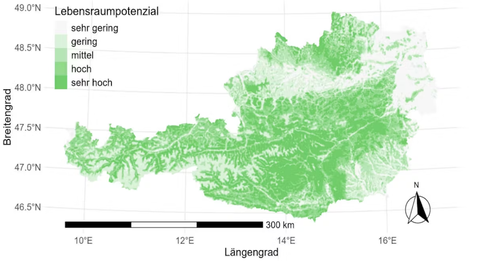Wolfkarte des Ministeriums