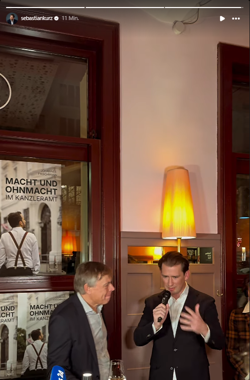 Sebastian Kurz bei Frischmann-Buchparty