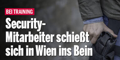 Security-Mitarbeiter schießt sich in Wien ins Bein