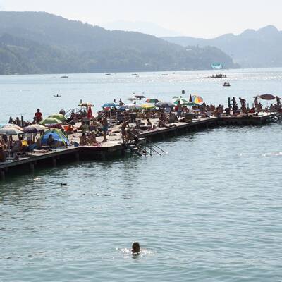 Wer kann, geht bei der Rekord-Hitze baden