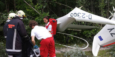 Segelflieger stürzt ab - zwei Verletzte 
