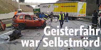 Geisterfahrer-Unfall war offenbar Suizid