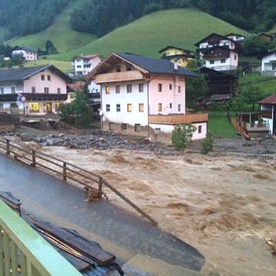 Schwere Unwetter-Schäden in Tirol