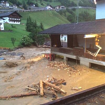 Schwere Unwetter-Schäden in Tirol
