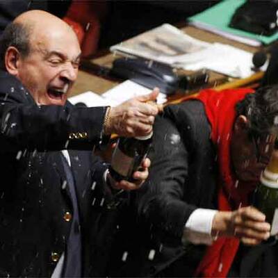 Wilde Szenen im Senat