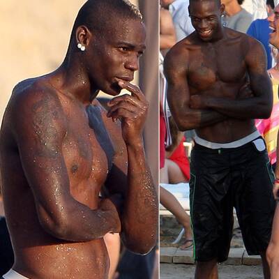 Sexy Balotelli zeigt Muskeln im Ibiza-Urlaub