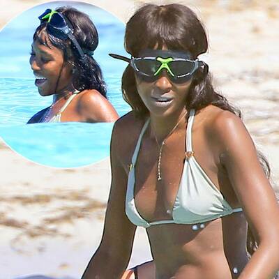 Naomi Campbell: Gut gelaunte Wasserratte